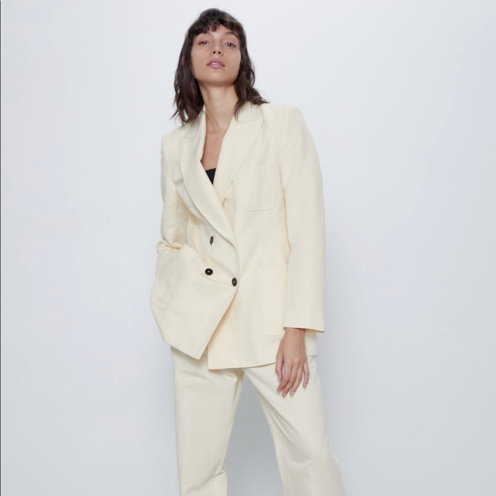 Zara rustic blazer with topstitches
NWOT